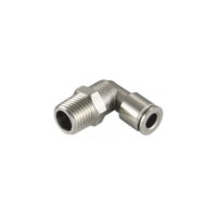 metal push in fitting male stud elbow