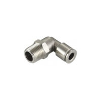 metal push in fitting male stud elbow