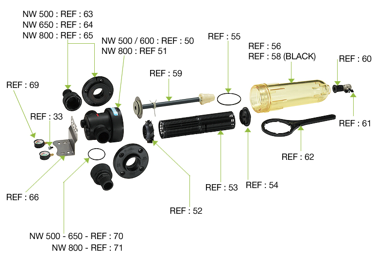 Cintropur Exploded Diagram