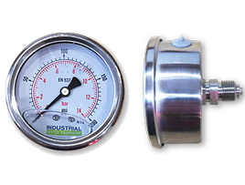 Pressure Gauge - Back Entry, 0 to 200 psi