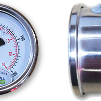Pressure Gauge, Back Entry, 0 to 200 psi