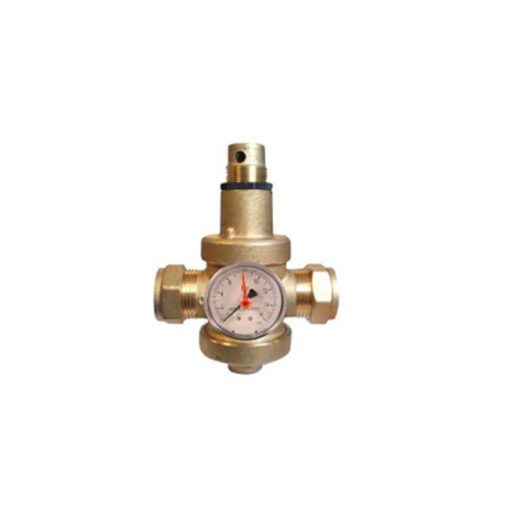 Brass Pressure Reducing Valve with Gauge