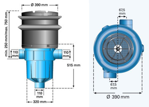 Rainwater Harvesting - Garden Filter Dimensions