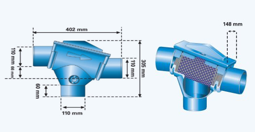 Rainwater Harvesting - Patronen Filter - Dimensions