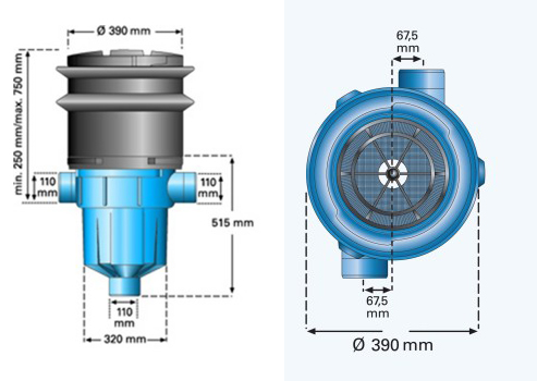 Rainwater Harvesting - Retention Filter Dimensions