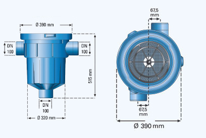 Rainwater Harvesting - Retention Filter Dimensions