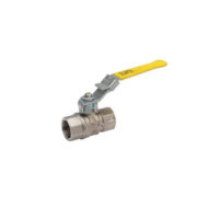 Brass Ball Valve with Locking Yellow Lever – BSPT