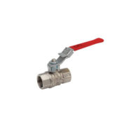 Brass Ball Valve with Locking Red Lever – NPT
