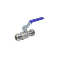 Brass Ball Valve – Compression Ends – Blue Lever – RIV
