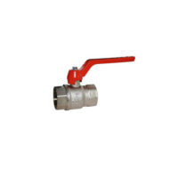 Brass Ball Valve – Standard Pattern – Red Aluminium Lever