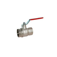 Brass Ball Valve – Standard Pattern – Red PVC Coated Steel Lever