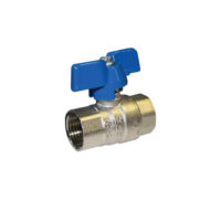 Brass Ball Valve – Standard Pattern – Blue Butterfly Handle