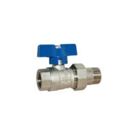 Brass Ball Valve – Male Union End – Blue Butterfly Handle