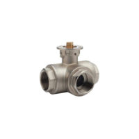 Brass Ball Valve – 3 Way – T Port – ISO Top