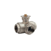 Brass Ball Valve – 3 Way – L Port – ISO Top