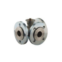 Brass Ball Valve – 3 Way – T Port – Rotating Flanges – ISO Top