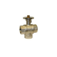 Brass Ball Valve – 3 Way – L Port Diverter – ISO Top