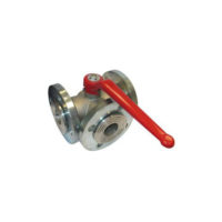Brass Ball Valve – 3 Way – T Port – Rotating Flanges