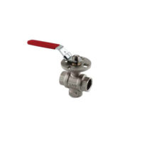 Brass Ball Valve – 3 Way L Port – 360 Degree Operation – Lockable