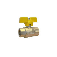 Brass Ball Valve – BSI Gas Approved – Yellow Butterfly Handle