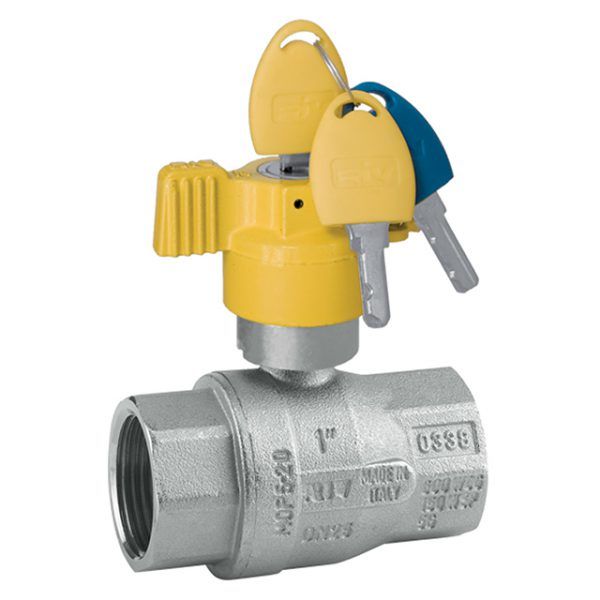Brass Ball Valve BSI Gas Approved Locking Butterfly Handle IWE Ltd