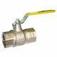 Brass Ball Valve - BSI Gas Approved – Yellow Lever – Rated from PN40 to PN16