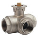 Brass Ball Valve - 3 Way – L Port – ISO Top