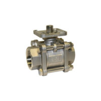 Stainless Steel Ball Valve – Three Piece – ISO Top